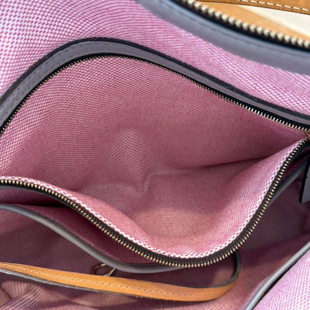 Dooney & Bourke Pebble Gray Leather Satchel Shoulder Bag - Picture 8 of 10